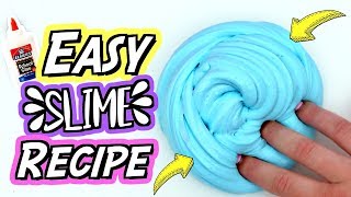 HOW TO MAKE SLIME For Beginners NO FAIL Easy DIY Slime Recipe [upl. by Nayek]