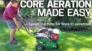 How To Aerate your Lawn EASY  CORE AERATION [upl. by Eentihw693]