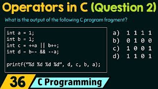 Operators in C Solved Problem 2 [upl. by Pinelli]