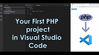 PHP in Visual Studio Code Your first PHP project [upl. by Einafats690]