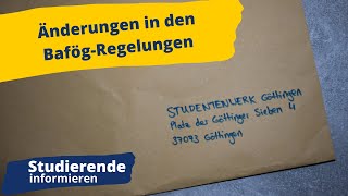 Änderungen in den BAföGRegelungen – Studierende informieren [upl. by Nagirrek]