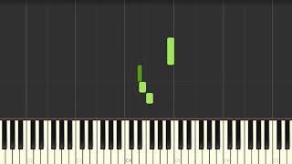 Udo Jürgens Vielen Dank Für Die Blumen Easy Piano Tutorial Synthesia Right Hand Only [upl. by Settera101]