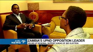 Hakainde Hichilema calls on SADC to support 2021 Zambia Elections [upl. by Gertrud]