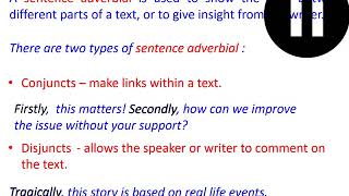 65 What are sentence adverbials [upl. by Savihc]