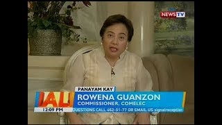 BT Panayam kay Rowena Guanzon commissioner COMELEC [upl. by Tara]