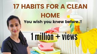 17 Everyday Habits For A Clean Home  Tips For Keeping Home Clean [upl. by Ainek19]