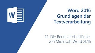 Word Grundlagen 1  Die Benutzeroberfläche [upl. by Noeled]