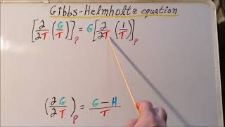 Thermodynamics GibbsHelmholtz equation colorcoded derivation [upl. by Akimak]