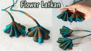 Easy latken making tutorial  how to make fabric flower latkan  madhurafashionkatta [upl. by Irtemed]