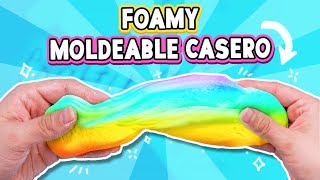 CÓMO HACER FOAMY MOLDEABLE CASERO 🌈 Craftingeek [upl. by Nwahsyar]