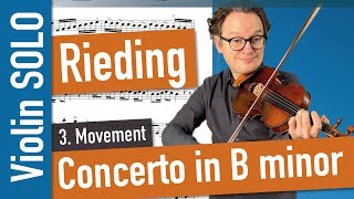 Rieding Concerto Op 35 in Bminor 3 Movement VIOLIN SOLO Violin Sheet Music Piano Accompaniment [upl. by Axe]