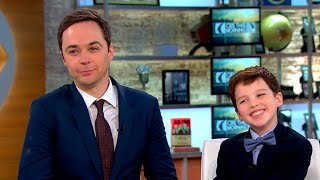 Jim Parsons and Iain Armitage talk CBS quotYoung Sheldonquot [upl. by Ynatsyd]