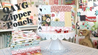 Quilt as You Go QAYG Zipper Pouch  TUTORIAL [upl. by Corrine]