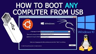 How to Boot From USB in Windows 10 amp 11  Hp Acer Lenovo Dell Asus MSI or any Computer [upl. by Bascomb]