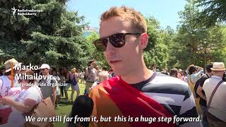 Skopje Holds Its FirstEver LGBT Pride Parade [upl. by Nnaasil897]