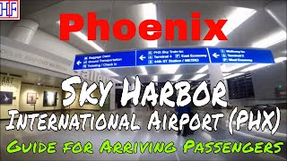 Phoenix Sky Harbor International Airport PHX  Arrivals and Ground Transportation Guide [upl. by Kilby]