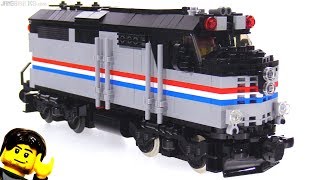 Custom LEGO Amtrak EMD F40PH train locomotive MOC [upl. by Atikahs]