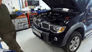 How to replace Mitsubishi L200  Triton Air Filter  Service part 3 [upl. by Durtschi]