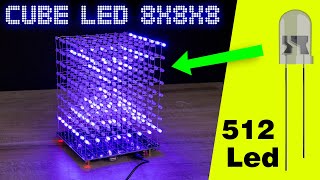 How to Make LED CUBE 8x8x8 INCREDIBLE effects [upl. by Yeltneb]