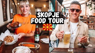 Eating The BEST BALKAN Food In SKOPJE Macedonia  Old Bazaar amp Rakija Tasting [upl. by Wane215]