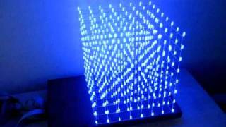 LED cube 8x8x8 demo [upl. by Kleper724]