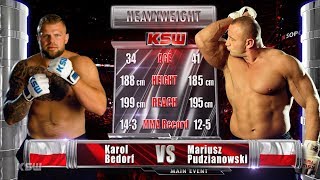 KSW Free Fight Karol Bedorf vs Mariusz Pudzianowski [upl. by Aynek]