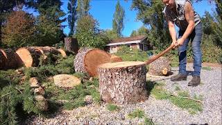 SPLITTING FIREWOOD CHOOSING THE RIGHT AXE [upl. by Erusaert]