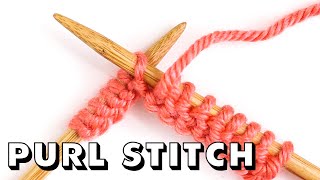 How to PURL STITCH for Total Beginners [upl. by Kernan]