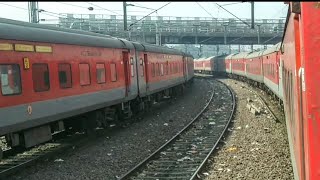 quotHOWRAH VS SEALDAH RAJDHANIquot  Action Packed Parallel Departure from Kanpur [upl. by Wight270]