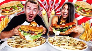 THE ULTIMATE FOOD CHALLENGE DATE 15000 CALORIES [upl. by Cornelle]