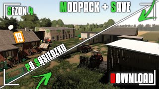 Po Sąsiedzku Sezon 4 ☆ModPack  Save ☆ Farming Simulator 19 ☆ SimaX㋡ [upl. by Genet559]