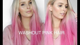 DIY WASHOUT PINK HAIR using LOREAL COLORISTA SPRAY [upl. by Fiora222]