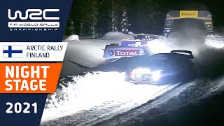 Incredible 200KPH in the night stage SS2 of WRC Arctic Rally Finland 2021 [upl. by Aseefan]