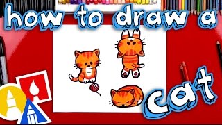 How To Draw A Cartoon Cat [upl. by Miller]