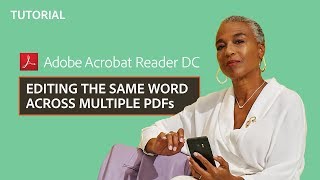 How to edit the same word across multiple PDF files in Adobe Acrobat [upl. by Cy]