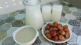 Lychee Juice summer drink  Litchi Juice Recipe  Litchi Fruit Juice  Taweelas Kitchen [upl. by Rida653]