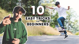 10 Beginner Longboard Tricks YOU Should Try [upl. by Sadirah413]