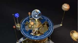 My Orrery  In Brass Aluminum Acrylic Corian and Exotic Woods [upl. by Oniskey]