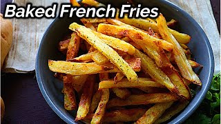 Baked French Fries Recipe  How To Make Crispy French fries In Oven [upl. by Hauck]