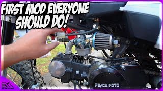 First Mod Everyone Should Do After Buying A Chinese PitDirt Bike To Improve Performance [upl. by Adora]