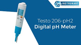 Testo 206pH2 Digital pH Meter  PH Range 0 to 14 pH  Temp Range  0 to 60°C  Instrukart [upl. by Oir59]