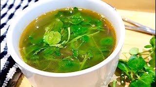 Episode 195  Bouillon Brède Cresson Watercress Broth  Cuisine Mauritian [upl. by Vento]