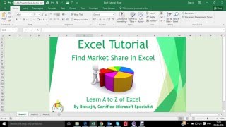 Calculating Market Share in Excel [upl. by Darnall]