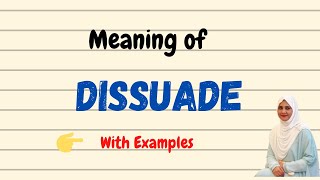 Dissuade Meaning shorts [upl. by Nhor876]