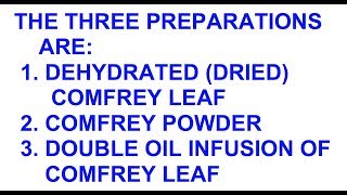 COMFREY SALVE  INTRODUCTION PART 1 OF 5 OAG [upl. by Vtehsta]