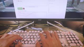 Retro Typewriter Style Keyboard WPM [upl. by Klotz]