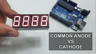 4 digits 7 segment display Arduino tutorial common anode vs cathode [upl. by Iggy]