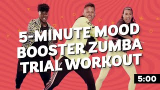 5Minute Mood Booster Zumba Trial Workout [upl. by Rekoob]