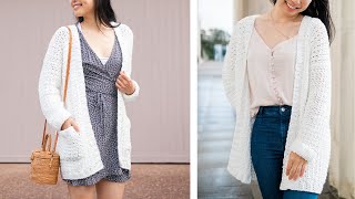 Crochet Summer Cardigan with Pockets [upl. by Domph]