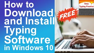 How to Download and install typing software in windows 10 free [upl. by Gnoh]